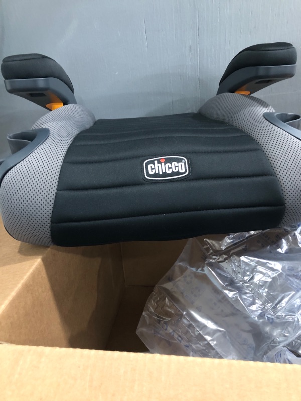 Photo 2 of Chicco GoFit Backless Booster Car Seat, Travel Booster Seat for Car, Portable Car Booster Seat for children 40-110 lbs. | Shark/Black/Grey