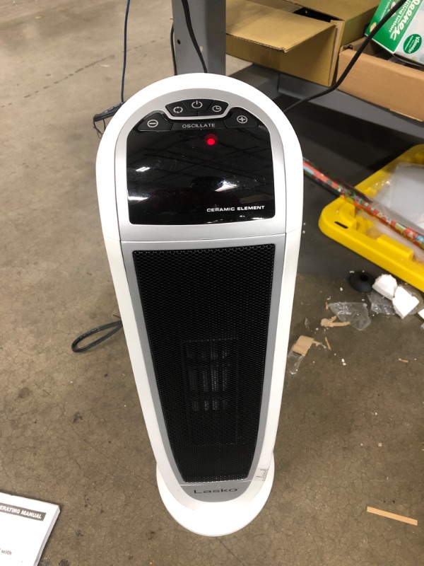 Photo 2 of (PARTS ONLY)Lasko Oscillating Digital Ceramic Tower Heater for Home with Overheat Protection, Timer and Remote Control, 22.75 Inches, 1500W, White, 5165