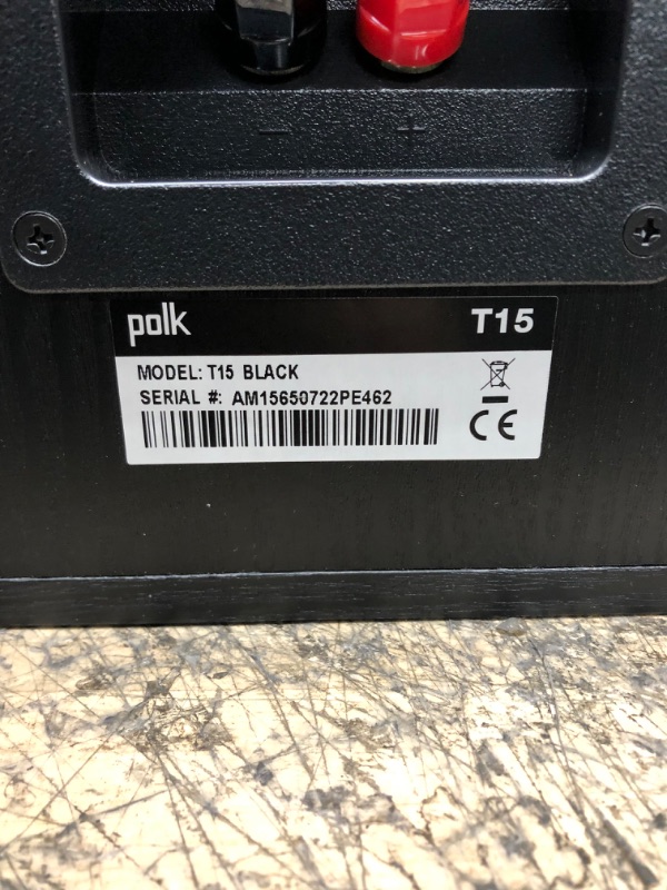 Photo 4 of Polk Audio T15 Bookshelf Speakers Pair Black