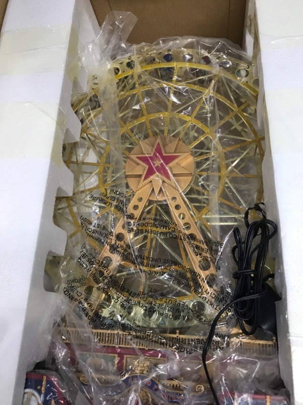 Photo 2 of **SEE NOTES** Mr. Christmas World's Fair Grand Ferris Wheel Musical Animated Indoor Christmas Decoration, 15 Inch, Gold Gold 15 Inch