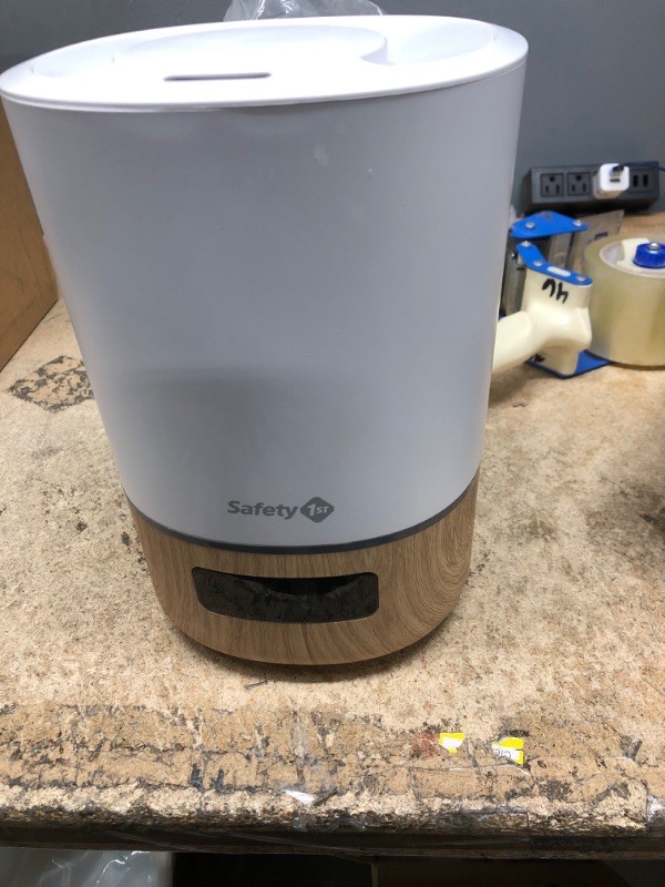 Photo 2 of **** USED **** *** TESTED POWERED ON ***Safety 1st Connected Smart Humidifier — 1 Gallon (3.8L) Tank Size, Cool Mist Humidifier with Hygrometer and Nightlight, and Whisper Quiet for Baby Bedroom, Nursery, iOS and Android Compatible
