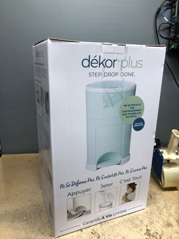 Photo 2 of Dekor Plus Hands-Free Diaper Pail | Soft Mint | Easiest to Use | Just Step – Drop – Done | Doesn’t Absorb Odors | 20 Second Bag Change | Most Economical Refill System |Great for Cloth Diapers