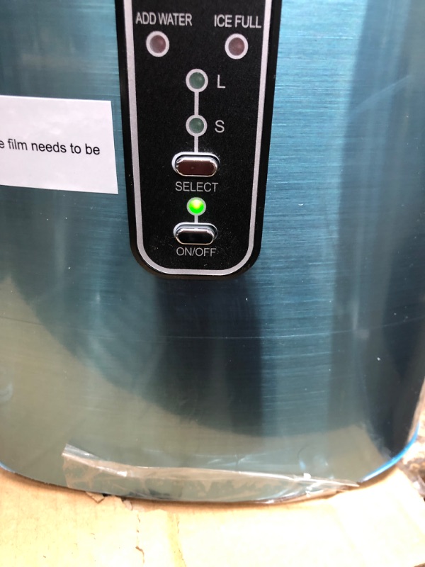 Photo 4 of *** USED *** **** TESTED POWERED ON **** *** SHIPPING DAMAGE ***
Euhomy Ice Maker Machine Countertop, 26 lbs in 24 Hours, 9 Cubes Ready in 6 Mins, Self-Clean Electric Ice Maker Compact Potable Ice Maker with Ice Scoop and Basket. for Home/Kitchen/Office.(