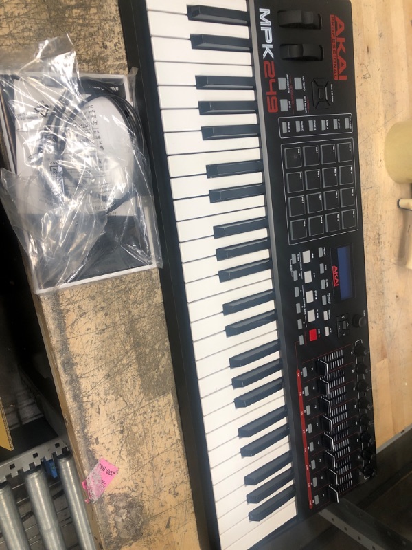 Photo 2 of AKAI Professional MPK249 and EXP - USB MIDI Keyboard Controller with 49 Semi Weighted Keys, Assignable MPC Controls, 16 Pads, and Expression Pedal 49 Keys Controller w/ Expression Pedal