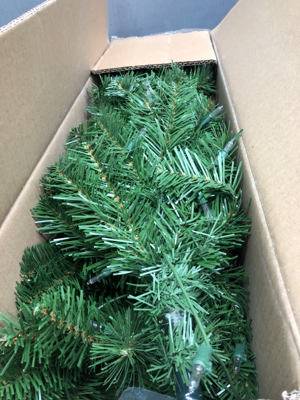 Photo 2 of ** PARTS ONLY BROKEN STAND!! National Tree Company Pre-lit Artificial Tree For Entrances and Christmas| Includes Pre-strung White Lights | Montclair Spruce - 4 ft, Black/Gold 4 ft Tree