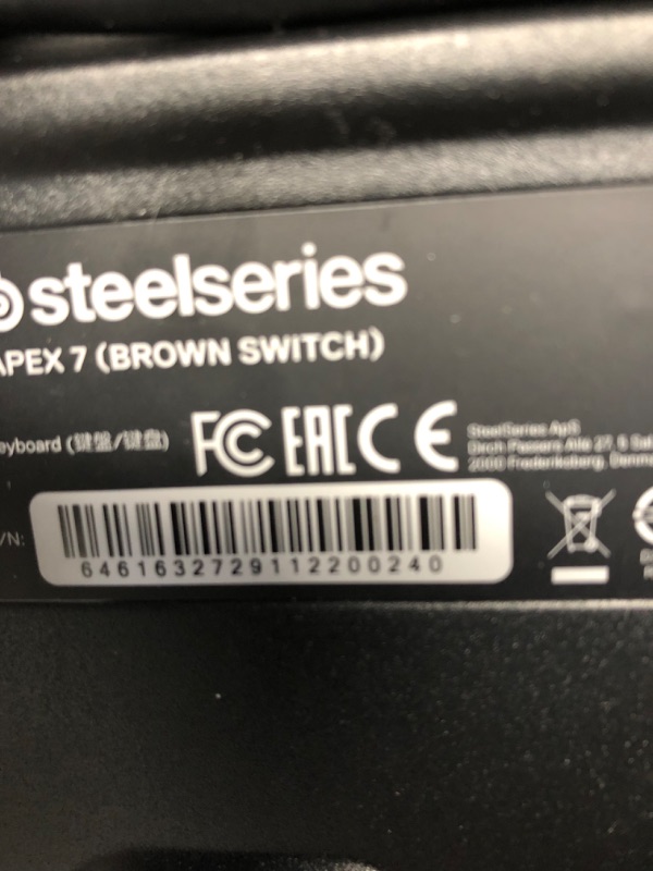 Photo 2 of SteelSeries Apex 7 Mechanical Gaming Keyboard – OLED Smart Display – USB Passthrough and Media Controls – Tactile and Quiet – RGB Backlit (Brown Switch) Apex 7 Brown – Tactile & Quiet Keyboard