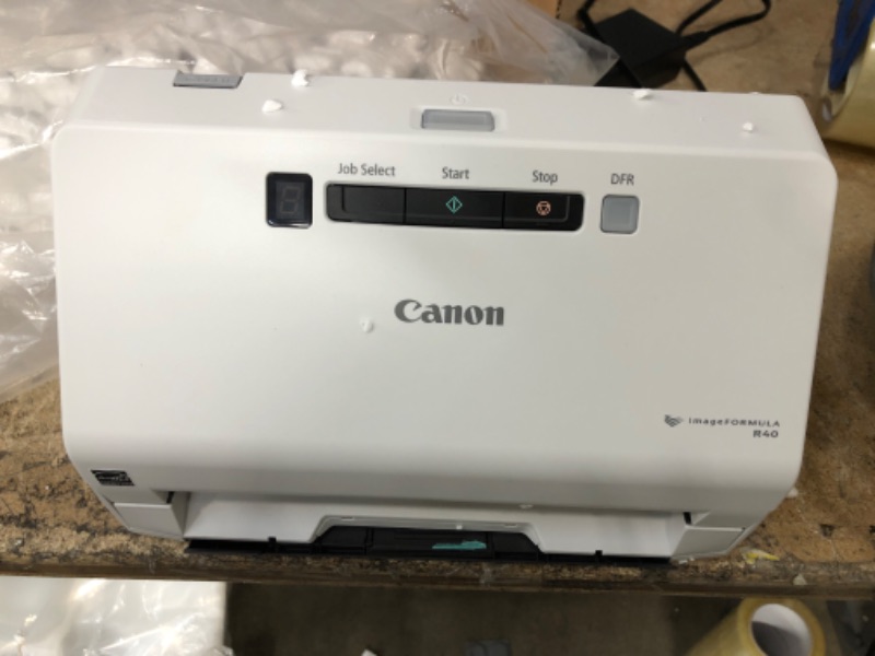 Photo 2 of *** USED *** **** TESTED POWERED ON ****Canon imageFORMULA R40 Office Document Scanner For PC and Mac, Color Duplex Scanning, Easy Setup For Office Or Home Use, Includes Scanning Software
