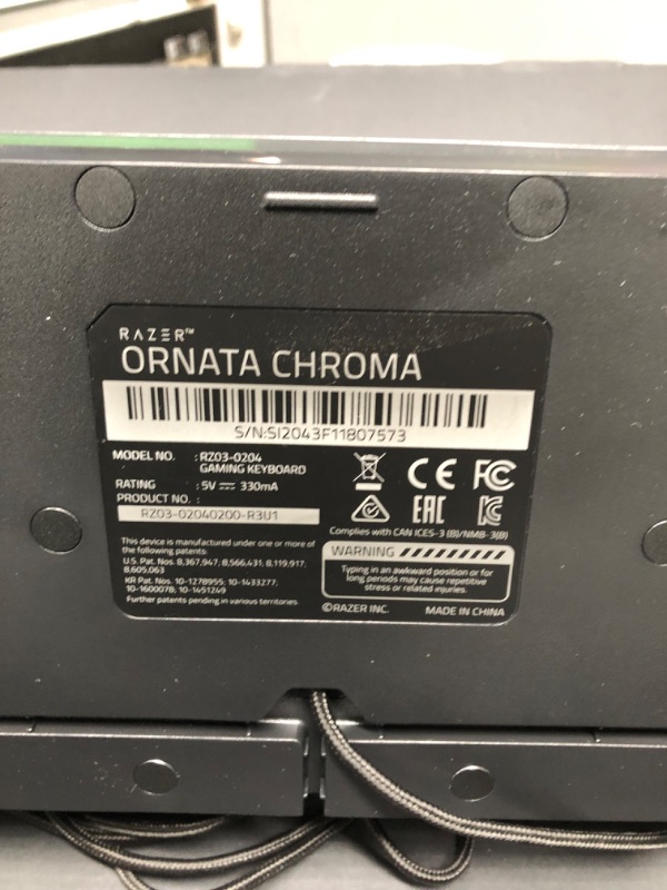 Photo 2 of Razer Ornata Chroma Gaming Keyboard: Hybrid Mechanical Key Switches - Customizable Chroma RGB Lighting - Individually Backlit Keys - Detachable Plush Wrist Rest - Programmable Macro Functionality Keyboard Ornata Chroma