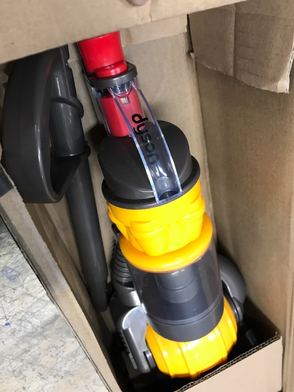 Photo 2 of Casdon Dyson Ball | Miniature Dyson Ball Replica For Children Aged 3+ | Features Working Suction To Add Excitement To Playtime Grey/Yellow