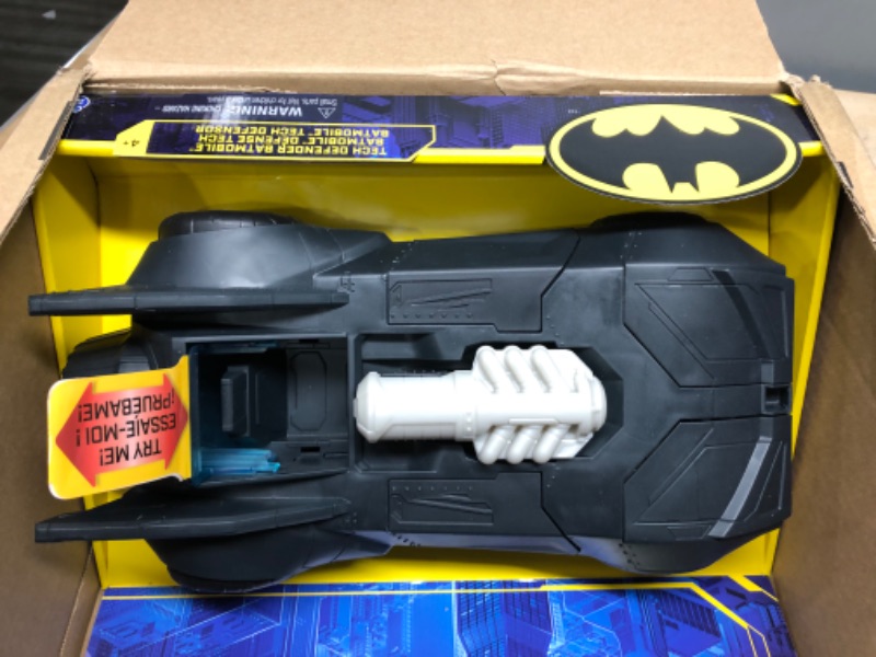 Photo 2 of DC Comics Batman, Tech Defender Batmobile, Transforming Vehicle with Blaster Launcher, Kids Toys for Boys Ages 4 and Up Transforming Batmobile