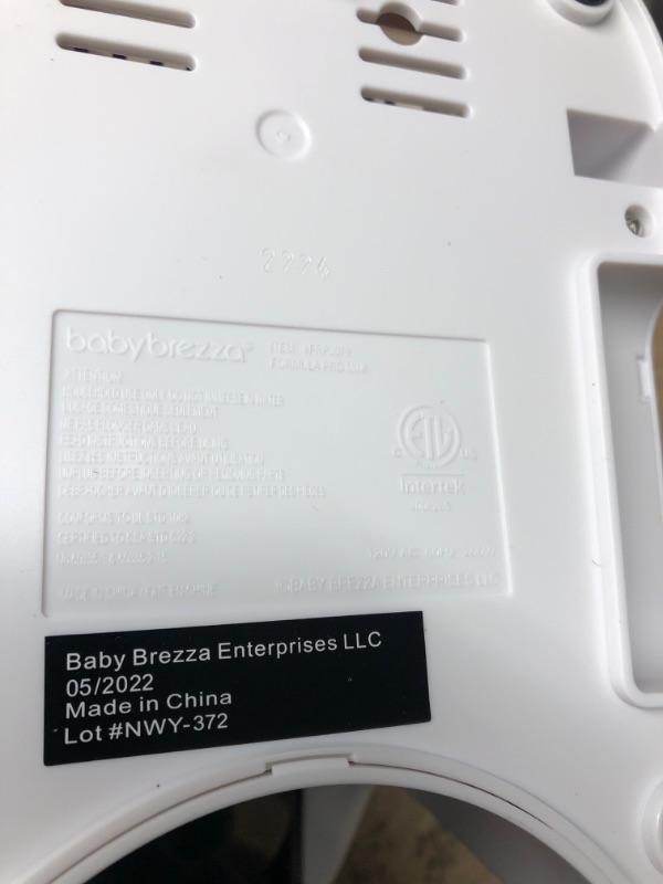 Photo 2 of Baby Brezza Formula Pro Mini Baby Formula Maker – Small Baby Formula Mixer Machine Fits Small Spaces and is Portable for Travel– Bottle Makers Makes The Perfect Bottle for Your Infant On The Go