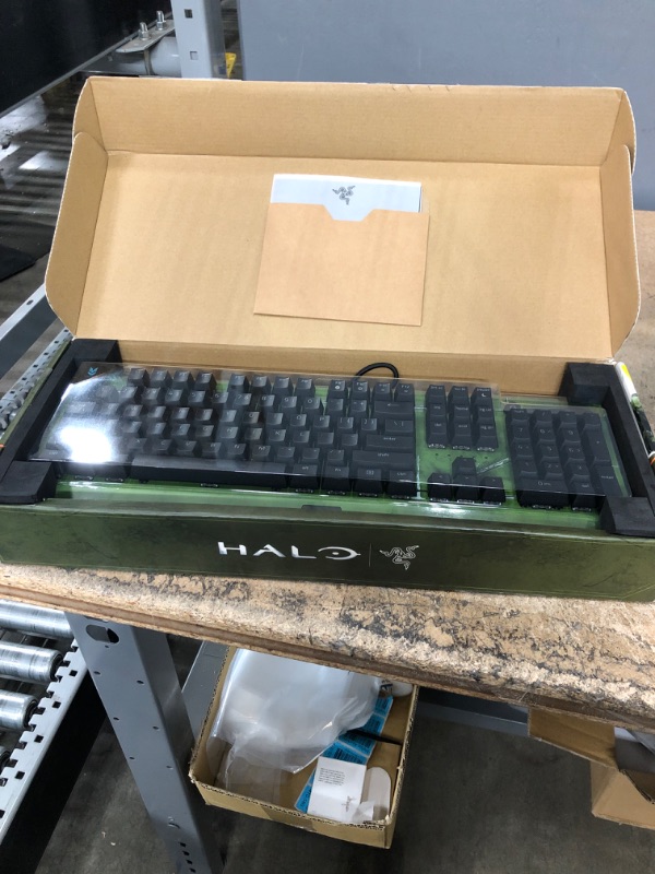 Photo 1 of Razer BlackWidow V3 Mechanical Gaming Keyboard: Green Mechanical Switches - Tactile & Clicky - Chroma RGB Lighting - Compact Form Factor - Programmable Macros - Halo Infinite Halo Infinite Edition BlackWidow V3 Green Switches - Tactile & Clicky