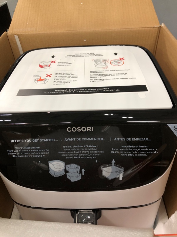 Photo 2 of COSORI Air Fryer Max XL(100 Recipes) Digital Hot Oven Cooker, One Touch Screen with 13 Cooking Functions, Preheat and Shake Reminder, 5.8 QT, Creamy White Pro Creamy White