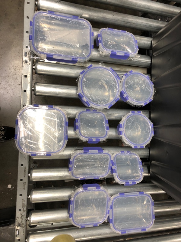 Photo 2 of **missing largest round container and lid**
JoyJolt 24pc Borosilicate Glass Storage Containers with Lids. 12 Airtight, Freezer Safe Food Storage Containers, Pantry Kitchen Storage Containers, Glass Meal Prep Container for Lunch
**missing largest round con