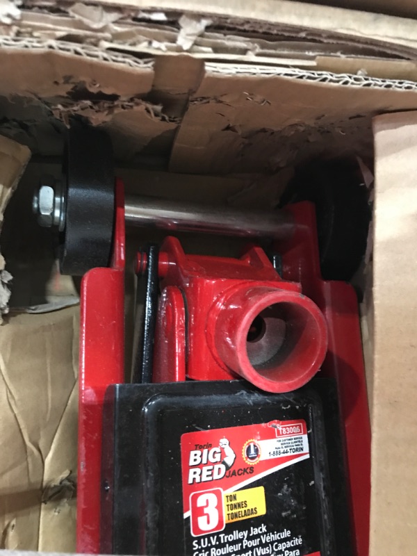 Photo 3 of BIG RED T83006 Torin Hydraulic Trolley Service/Floor Jack with Extra Saddle (Fits: SUVs and Extended Height Trucks): 3 Ton (6,000 lb) Capacity, Red