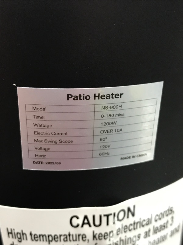 Photo 4 of ***TESTED WORKING*** FLOWBREEZE 900H Patio Heater with 60°Oscillating and 180min Timer & PTC2018 Space Heater with 3 Modes and 70°Oscillating