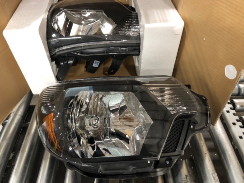 Photo 2 of AUTOSAVER88 Headlights Compatible with 2012 2013 2014 2015 Tacoma Passenger and Driver side Black Housing Black Housing Clear Lens Amber Reflector