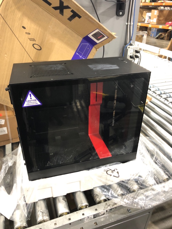 Photo 2 of NZXT H510 - CA-H510B-BR - Compact ATX Mid-Tower PC Gaming Case - Front I/O USB Type-C Port - Tempered Glass Side Panel - Cable Management System - Water-Cooling Ready - Black/Red Black/Red H510 Non i-Series Case