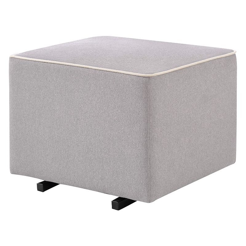 Photo 1 of DaVinci Universal Gliding Ottoman in grey, Greenguard Gold & CertiPUR-US Certified Cream With Cream Piping