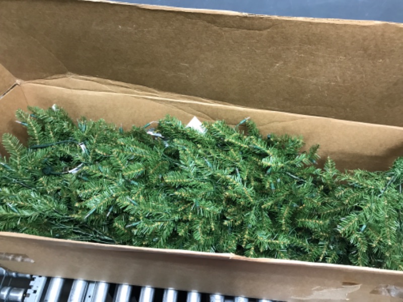 Photo 2 of ***TESTED WORKING*** National Tree Company Pre-Lit Artificial Full Christmas Tree, Green, Dunhill Fir, White Lights, Includes Stand, 6 Feet 6 ft Tree