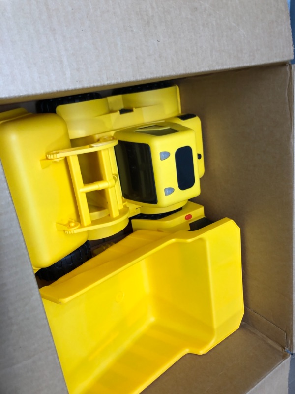 Photo 1 of Boley Builders 2 Pack Construction Vehicles - Large Yellow Front Loader and Dump Truck with Lights and Sounds - Kids Construction Toys Set for Toddlers Boys and Girls