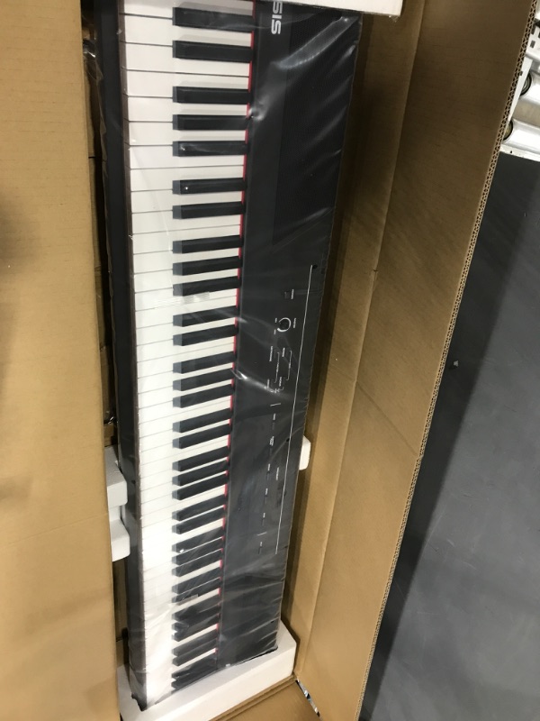 Photo 2 of Alesis Recital – 88 Key Digital Piano Keyboard with Semi Weighted Keys, 2x20W Speakers, 5 Voices, Split, Layer and Lesson Mode, FX and Piano Lessons Recital Piano Only