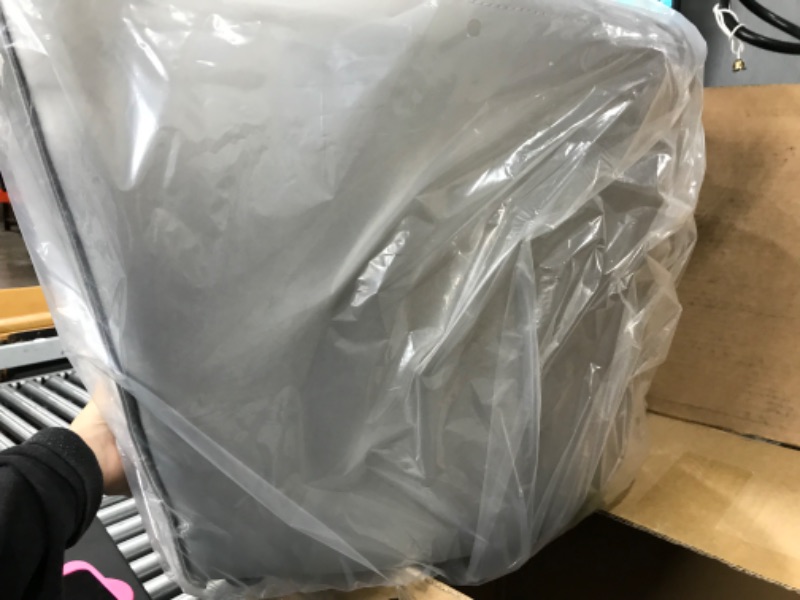 Photo 1 of ***MISSING ANOTHER BOX*** Best Master Furniture High Heel Faux Leather Shoe Chair with Crystal Studs, Silver
