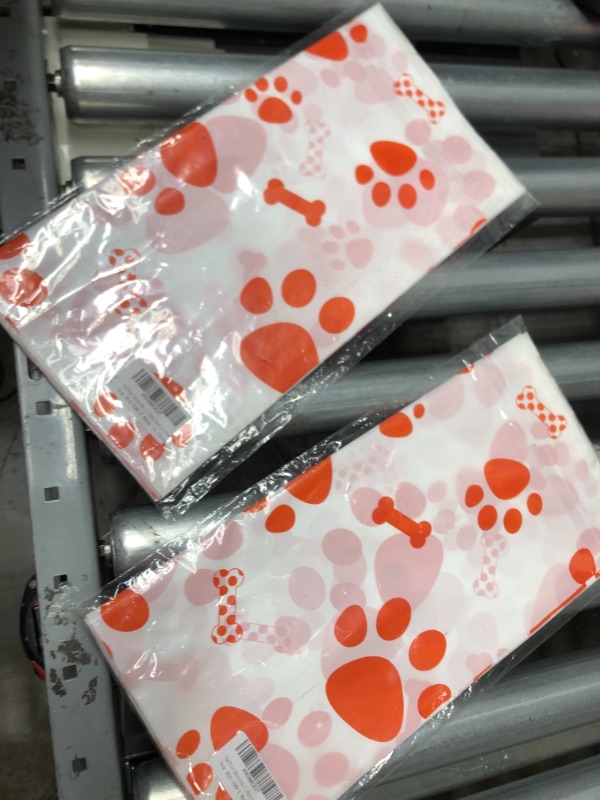 Photo 2 of 2 PACK
Paw Print Tablecloth, 1 Pack Large Size Plastic 54"x108" Dog Paw Print and Bone Sign Tablecloths, Cute Table Cover for Kids Boy Girl Dog Birthday Party Supplies- Orange 1 Pack Orange