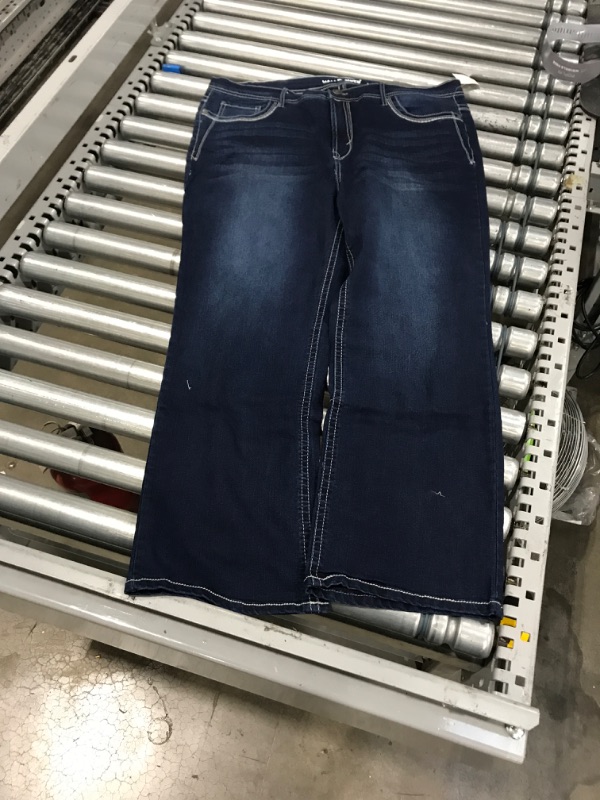 Photo 1 of WallFlower Women's Legendary Bootcut Mid-Rise Insta Stretch Juniors Jeans (Standard and Plus) 20 Plus Short Amy