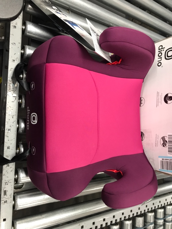 Photo 2 of Diono Solana 2 XL 2022, Dual Latch Connectors, Lightweight Backless Belt-Positioning Booster Car Seat, 8 Years 1 Booster Seat, Pink NEW! LATCH Connect Single Pink