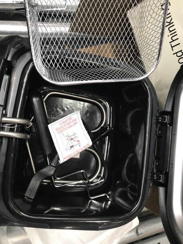 Photo 5 of ***PARTS ONLY***Hamilton Beach Electric Deep Fryer, Cool Touch Sides Easy to Clean Nonstick Basket, 8 Cups / 2 Liters Oil Capacity, Black