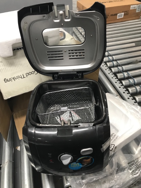 Photo 6 of ***PARTS ONLY***Hamilton Beach Electric Deep Fryer, Cool Touch Sides Easy to Clean Nonstick Basket, 8 Cups / 2 Liters Oil Capacity, Black