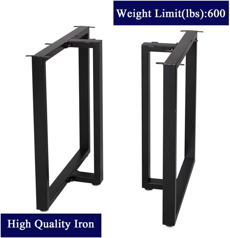 Photo 1 of 28 Inch Metal Table Legs Heavy Duty T Shape Metal Desk Legs Set of 2 Industrial Table Legs,Black Table Legs,Modern Table Legs,Console Table Legs (28" H X24''W)
