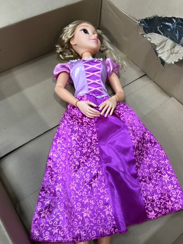 Photo 1 of Disney Princess Rapunzel 32" Playdate, My Size Articulated Doll, Comes with Brush to Comb Her Long Golden Locks, Movie Inspired Purple Dress, Removable Shoes & A Tiara