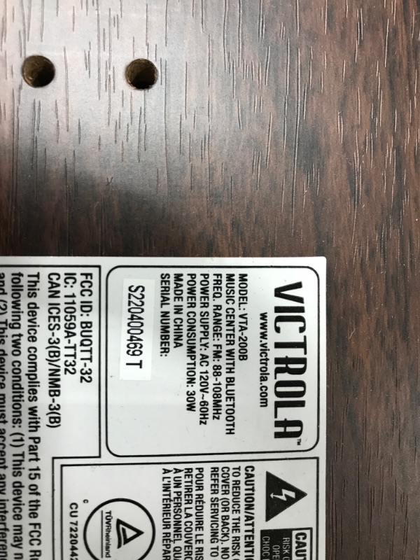 Photo 5 of Victrola Nostalgic 6-in-1 Bluetooth Record Player & Multimedia Center with Built-in Speakers - 3-Speed Turntable, CD & Cassette Player, AM/FM Radio | Wireless Music Streaming | Espresso Espresso Entertainment Center