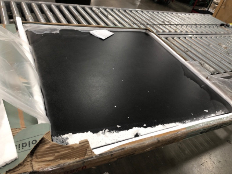 Photo 1 of VECELO 34'' Portable Square Folding Card Table with Collapsible Legs & Vinyl Upholstery, Metal, Black