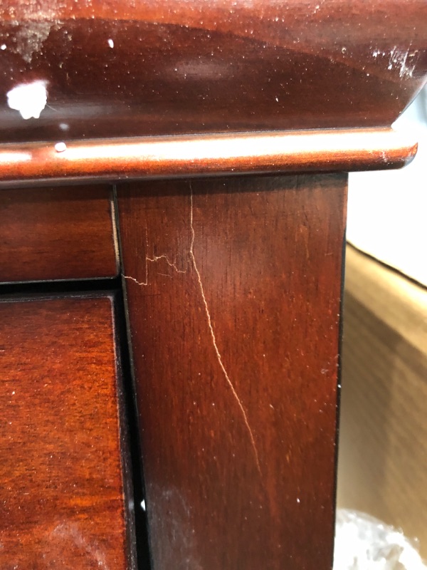 Photo 4 of *Minor Damage-See Last Photos* ACME Furniture Louis Philippe Nightstand, Cherry, One Size