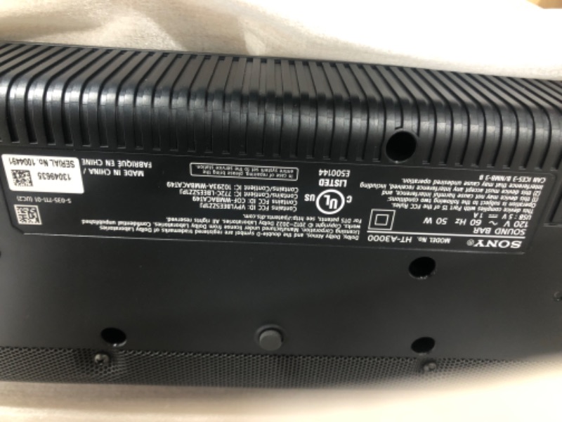 Photo 1 of *Factory Packaging* Sony HT-A3000 3.1ch Dolby Atmos Soundbar Surround Sound Home Theater with DTS:X and 360 Spatial Sound Mapping, works with Google Assistant Sound bar only