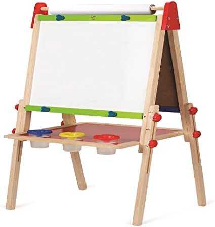 Photo 1 of Award Winning Hape All-in-One Wooden Kid's Art Easel with Paper Roll and Accessories Cream, L: 18.9, W: 15.9, H: 41.8 inch
