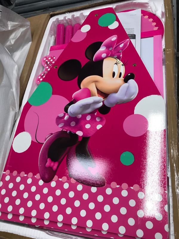 Photo 2 of Delta Children Kids Easel and Play Station – Ideal for Arts & Crafts, Drawing, Homeschooling and More - Greenguard Gold Certified, Disney Minnie Mouse