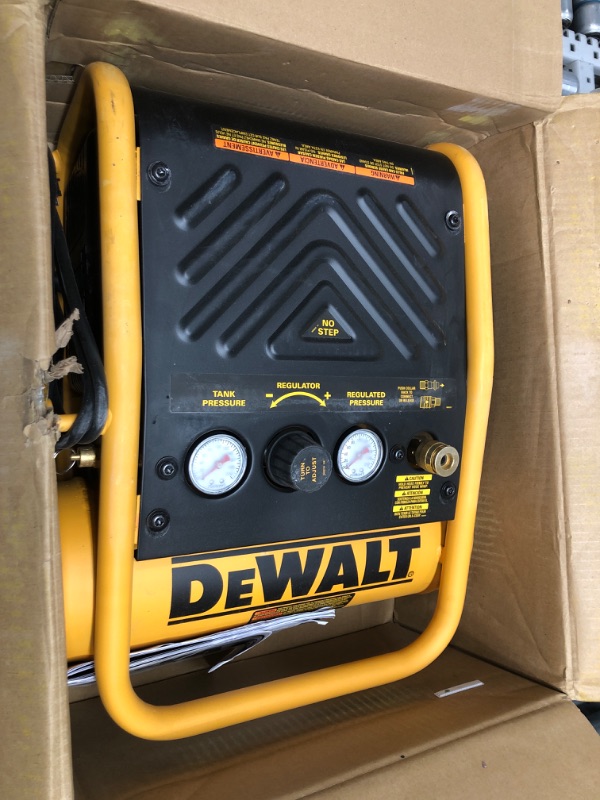 Photo 2 of (PARTS ONLY) DEWALT Air Compressor, 135-PSI Max, 1 Gallon (D55140) , Yellow