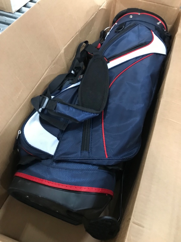 Photo 1 of **not in correct box**
Wilson Staff Feather Carry Golf Bag Black/White