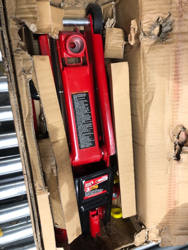 Photo 2 of BIG RED T83006 Torin Hydraulic Trolley Service/Floor Jack with Extra Saddle (Fits: SUVs and Extended Height Trucks): 3 Ton (6,000 lb) Capacity, Red