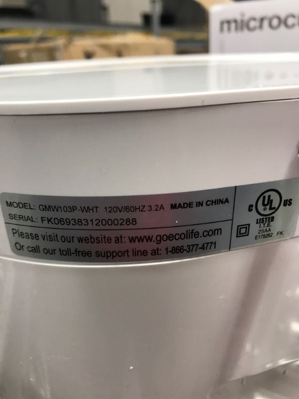 Photo 1 of ***TESTED NONFUNCTIONAL*** GoECOlife GMW103P Limited Edition 10-Sheet Limited Edition High Security Microcut Paper Shredder - White DIN Level P-4