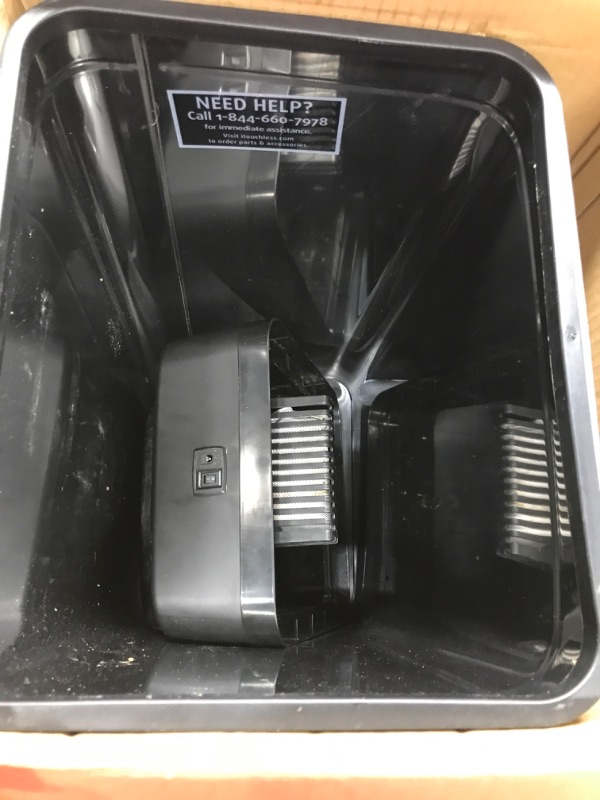 Photo 2 of *** MISSING  CHARGING CORD*** DIRTY*** iTouchless Stainless Steel Sensor Trash Can with AbsorbX Odor Control System, Silver, 13 gal. (DZT13)
