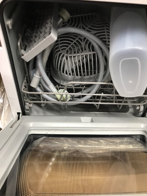 Photo 3 of *** TESTED** POWERS ON*** AIRMSEN Portable Countertop Dishwasher, Compact Mini Dishwasher with 5L Built-in Water Tank, 5 Washing Programs & Air-Dry Function, Baby Care, Glass & Fruit Wash for Apartments, Dorms and RVs White/Black