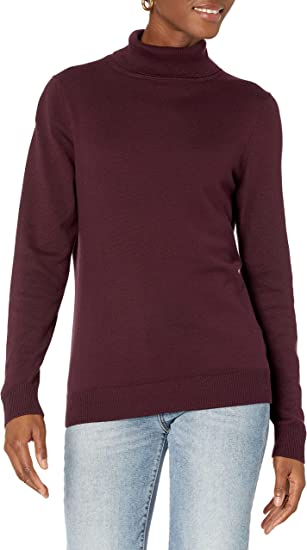 Photo 1 of Amazon Essentials Women's Classic-Fit Lightweight Long-Sleeve Turtleneck Sweater X-SMALL
