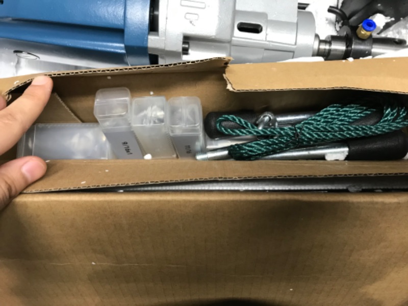 Photo 1 of ZELCAN 1550W Electric Magnetic Drill Press w 2'' Boring Diameter Core Drill Bit Set, Portable Heavy Duty Power Mag Drill 3500lbf Electromagnet Drilling Machine for Metal Surface and Home Improvement
