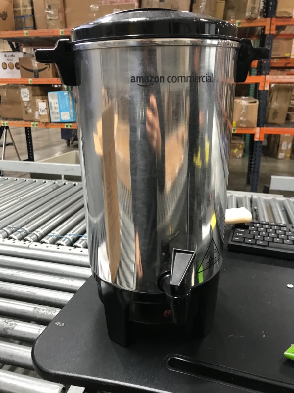 Photo 2 of AmazonCommercial Coffee Urn - Aluminum, 40 Cups/6 Liters
