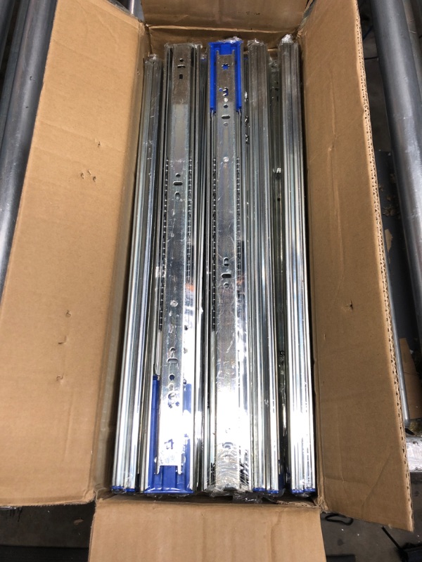 Photo 2 of 10 Pairs of 20 Inch Hardware 3-Section Soft Close Full Extension Ball Bearing Side Mount Drawer Slides,100 LB Capacity Drawer Slide 20 Inch-10 pairs